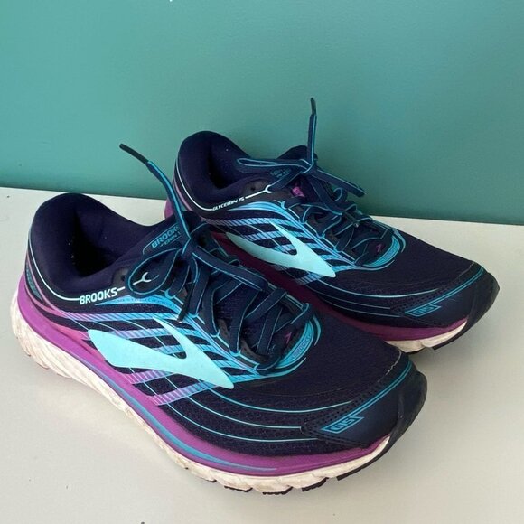 BROOKS Super DNA Running Shoes Blue Purple Womens Size 9.5 Good Condition - Picture 9 of 9